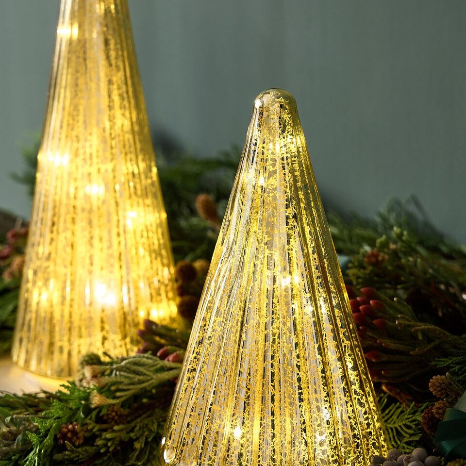 LightUp Gold Mercury Trees West Elm UK
